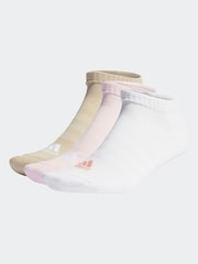 adidas Pink Cushioned Low Cut Socks 3 Pack - Image 1 of 1