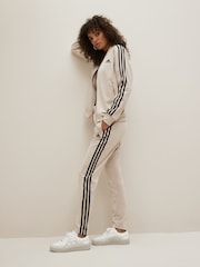 adidas Light Brown 3 Stripe Essentials Tracksuit - Image 1 of 10
