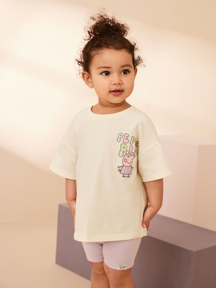 V barvi limete - Komplet Peppa Pig majica in kolesarske kratke hlače (3mesecev-7let) - Slika 2 iz 7 V barvi limete - Komplet Peppa Pig majica in kolesarske kratke hlače (3mesecev-7let) - Slika 2 iz 7