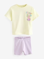 Limettengrün - Peppa Pig – T-Shirt und Radlershorts im Set (3M.–7J.) - Bild 5 von 7