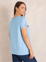 Μπλε - Evans Slub Jersey Κοντομάνικο μπλουζάκι - Εικόνα 3 από 6