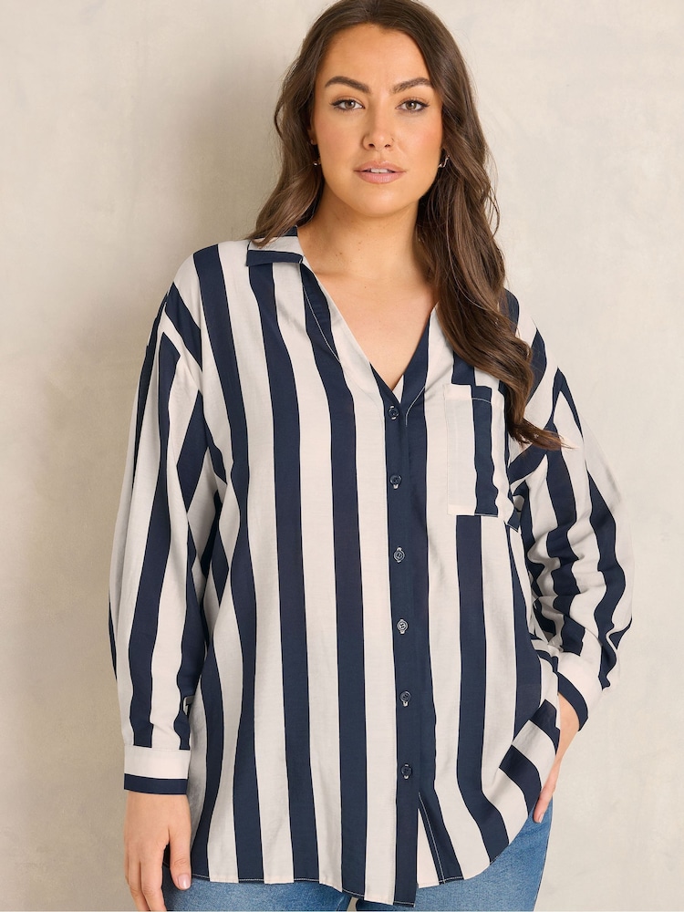 Evans Blue Stripe Airflow Shirt - Image 1 of 5