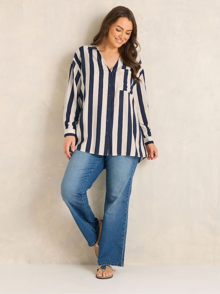Evans Blue Stripe Airflow Shirt - Image 2 of 5