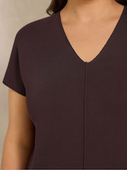 Evans Brown V-Neck Knitted Top - Image 4 of 5