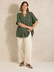 Evans Green Short Sleeve Utility Blouse - Image 2 of 5