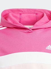 rožnata/črna - Adidas Otroška športna oblačila Tiberio 3-črtast; progast Colorblock Fleece Leggings Set - Slika 10 iz 12