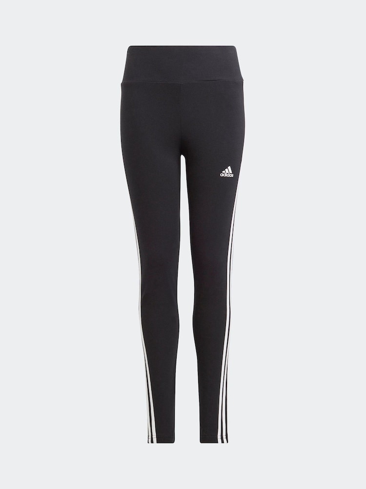 Różowy/czarny - Zestaw dziecięcy adidas Sportswear Tiberio 3-stripes w bloki kolorów z polarowymi legginsami - Image 8 of 12