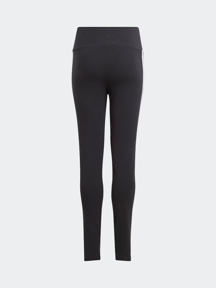 Różowy/czarny - Zestaw dziecięcy adidas Sportswear Tiberio 3-stripes w bloki kolorów z polarowymi legginsami - Image 9 of 12