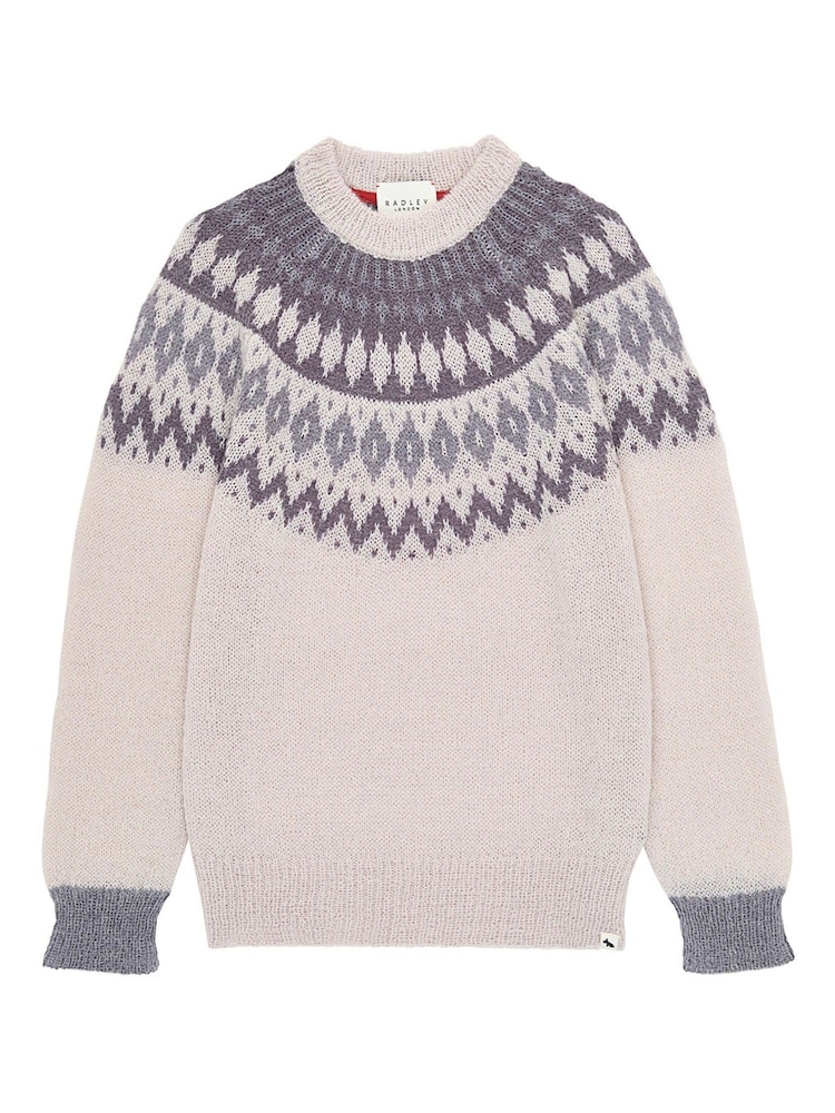 Radley London Brushed Fair Isle Pattern Yoke Jumper - Image 6 of 6