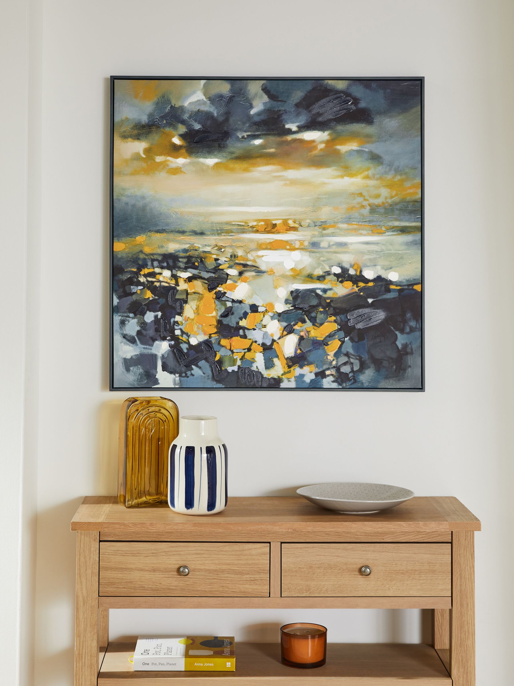 Yellow Black Artist Collection by Scott Naismith Framed Canvas Wall Art