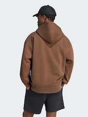 adidas Originals Trefoil Essentials жуылған толық сыдырмалы бос Худи - 5суретінің 2 суреті