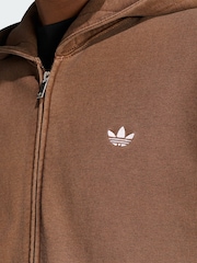 adidas Originals Trefoil Essentials жуылған толық сыдырмалы бос Худи - 5суретінің 3 суреті