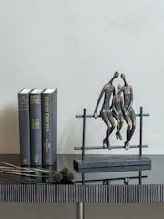 Libra Interiors Bronze Seated Family Of Three Sculpture - Image 1 of 2