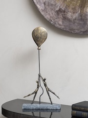 Libra Interiors Bronze Romantic Sculpture of Couple Holding Giant Balloon - Image 1 of 2