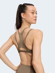 adidas Cream Optime Workout Strappy Light Support Bra - Image 6 of 7