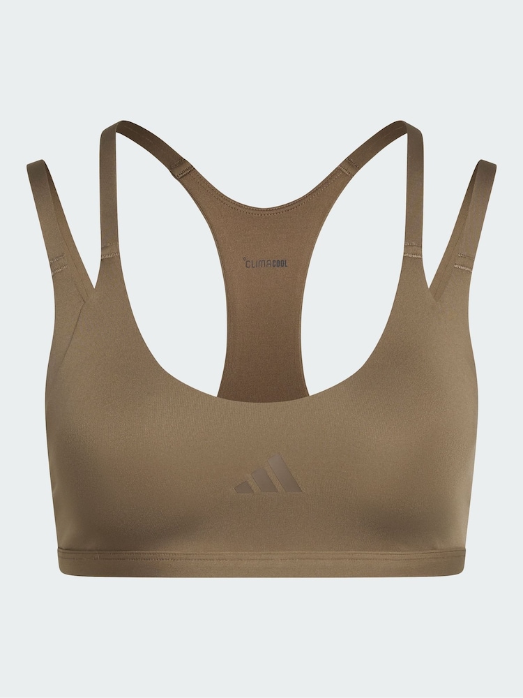 adidas Cream Optime Workout Strappy Light Support Bra - Image 7 of 7 adidas Cream Optime Workout Strappy Light Support Bra - Image 7 of 7