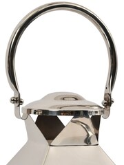 Libra Interiors Silver Sleek Tall Lantern with Glass Panels - Image 4 of 4