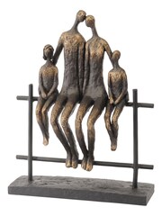 Libra Interiors Bronze Seated Family Of Four Sculpture - Image 2 of 2