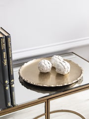 Libra Bronze Striking Platter With Gold Surface - Image 1 of 4