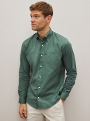 Seafoam Green Slim Fit Button Down Easy Iron Oxford Shirt - Image 1 of 8