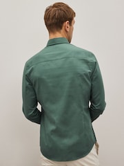 Seafoam Green Slim Fit Button Down Easy Iron Oxford Shirt - Image 3 of 8