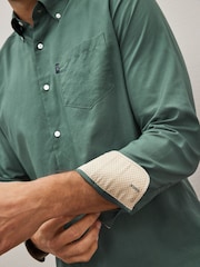 Seafoam Green Slim Fit Button Down Easy Iron Oxford Shirt - Image 5 of 8