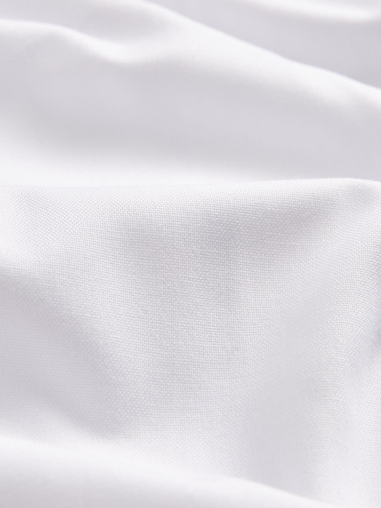 White Regular Fit Textured Trimmed Formal Shirt - Image 7 of 7