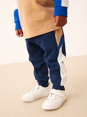 Kobaltno modra - 100% Bombaž dolg rokav; z dolgimi rokavi Cozy z izrazitim barvnim vzorcem majica and Joggers Set (3m-7let) - Slika 3 iz 8