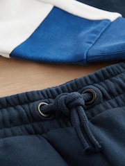 Kobaltno modra - 100% Bombaž dolg rokav; z dolgimi rokavi Cozy z izrazitim barvnim vzorcem majica and Joggers Set (3m-7let) - Slika 8 iz 8