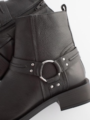 Black Forever Comfort® Gaucho Biker Ankle Boots - Image 7 of 7