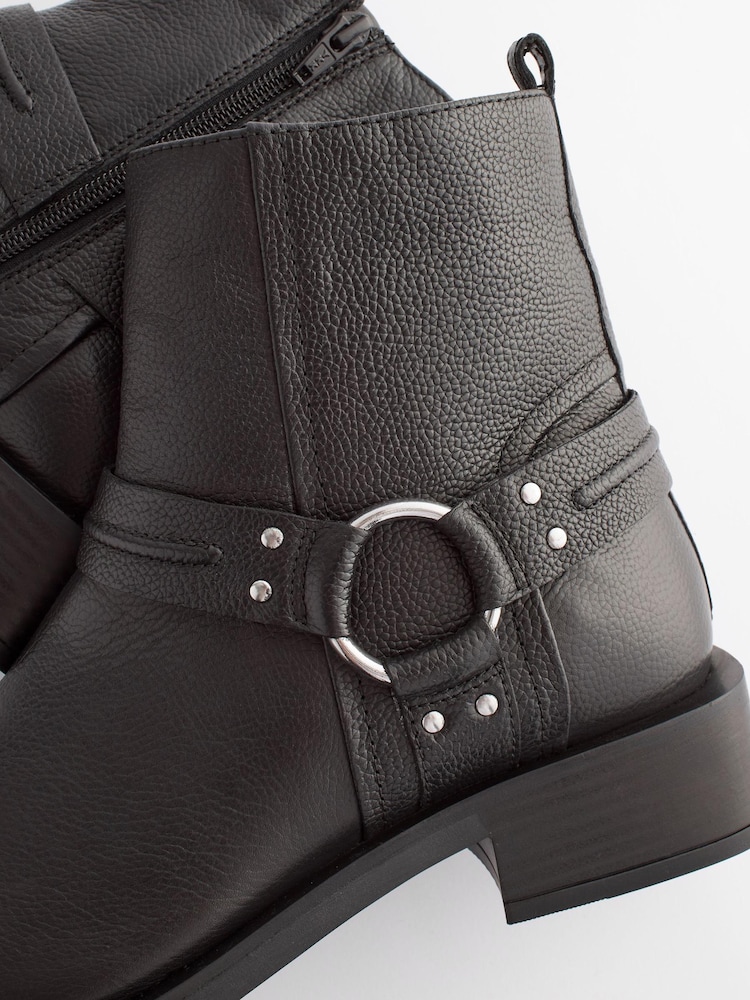 Black Forever Comfort® Gaucho Biker Ankle Boots - Image 7 of 7 Black Forever Comfort® Gaucho Biker Ankle Boots - Image 7 of 7