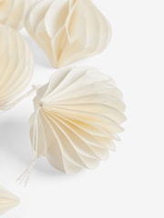 10 Pack White Paper Christmas Baubles - Image 3 of 6