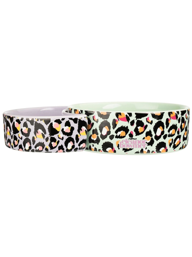Eleanor Bowmer Leopard Pet Bowl Set - Image 2 of 4