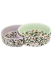Eleanor Bowmer Leopard Pet Bowl Set - Image 3 of 4