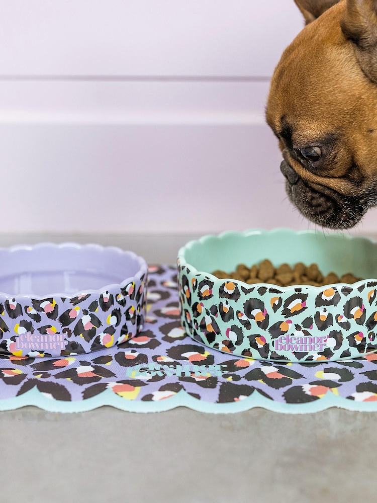 Eleanor Bowmer Set of 2 Leopard Pet Bowl Set - Image 1 of 3