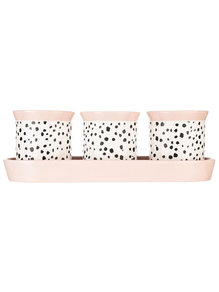 Eleanor Bowmer Set of 3 Dalmatian Herb Pots - Image 2 of 4