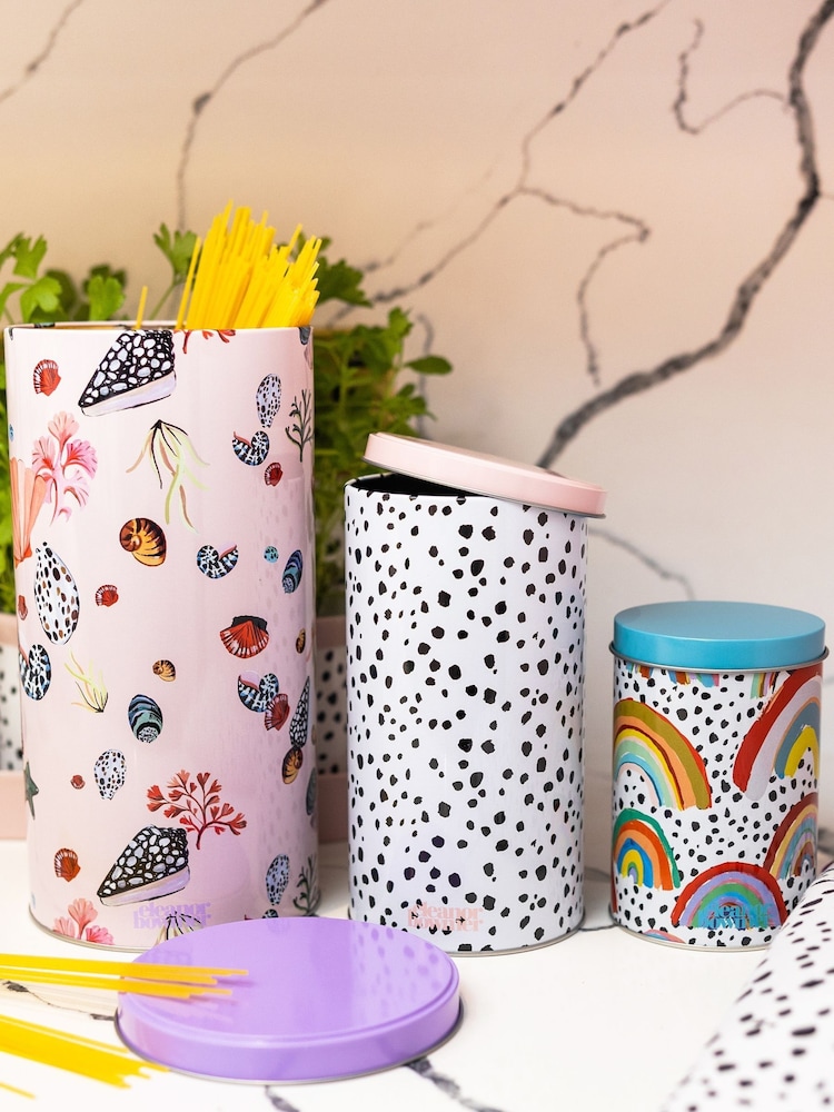 Eleanor Bowmer Set of 3 Shells, Spot & Rainbow Canisters - Image 1 of 3