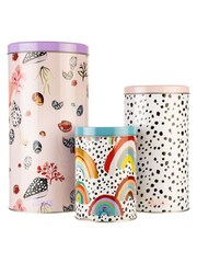 Eleanor Bowmer Set of 3 Shells, Spot & Rainbow Canisters - Image 2 of 3