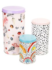 Eleanor Bowmer Set of 3 Shells, Spot & Rainbow Canisters - Image 3 of 3