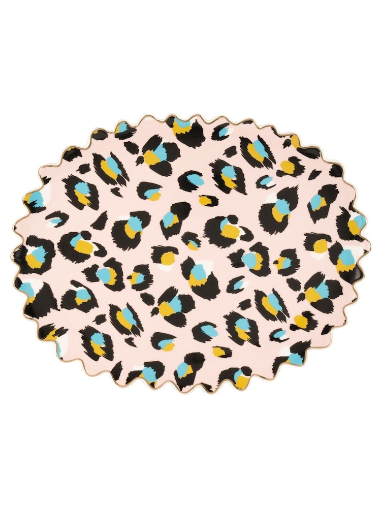 Eleanor Bowmer Pink Leopard Platter - Image 1 of 3
