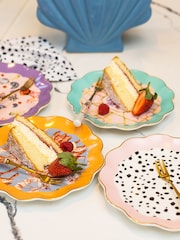 Eleanor Bowmer Set of 4 Scalloped Cake PLATES - Image 1 of 4