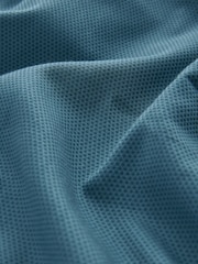 Teal Blue Regular Fit Double Collar Textured Trimmed Shirt - Image 3 of 7