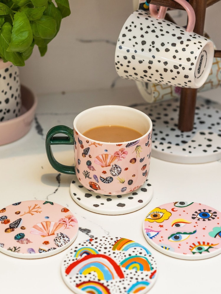 Eleanor Bowmer Set of 4 Ceramic Coasters - Image 1 of 4