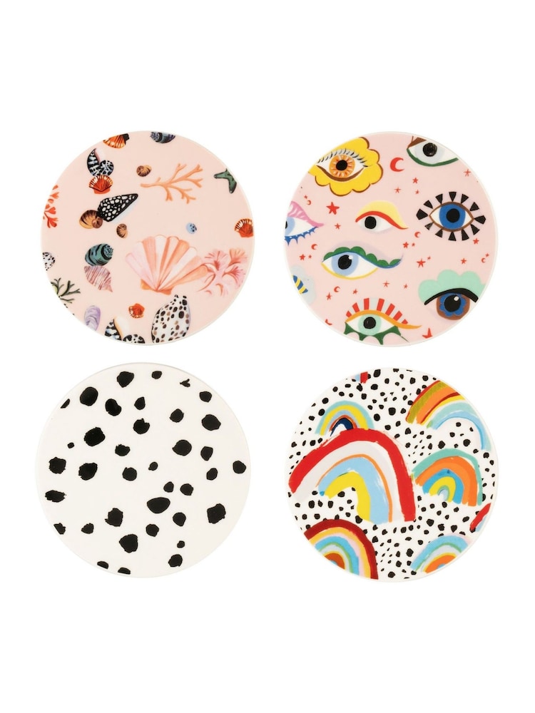 Eleanor Bowmer Set of 4 Ceramic Coasters - Image 2 of 4