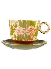 Eleanor Bowmer Green Palm Cup & Saucer - Image 2 of 4