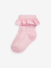 Pastel Lace Baby Socks 7 Pack (0mths-2yrs) - Image 5 of 8