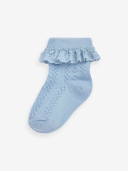 Pastel Lace Baby Socks 7 Pack (0mths-2yrs) - Image 7 of 8