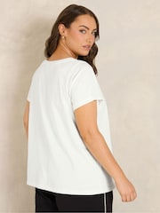 Κρεμ - Evans Slub Jersey Κοντομάνικο μπλουζάκι - Εικόνα 3 από 6