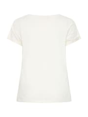 Κρεμ - Evans Slub Jersey Κοντομάνικο μπλουζάκι - Εικόνα 6 από 6
