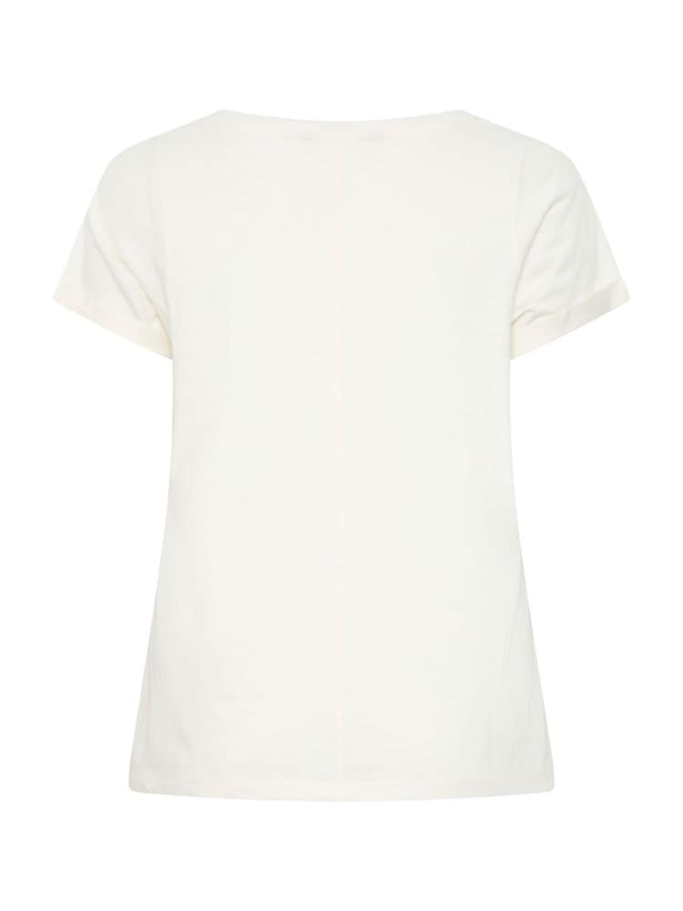 Κρεμ - Evans Slub Jersey Κοντομάνικο μπλουζάκι - Εικόνα 6 από 6
